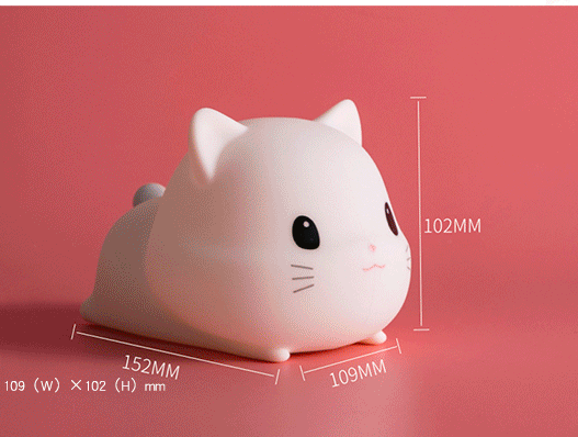 Cat silicone night light