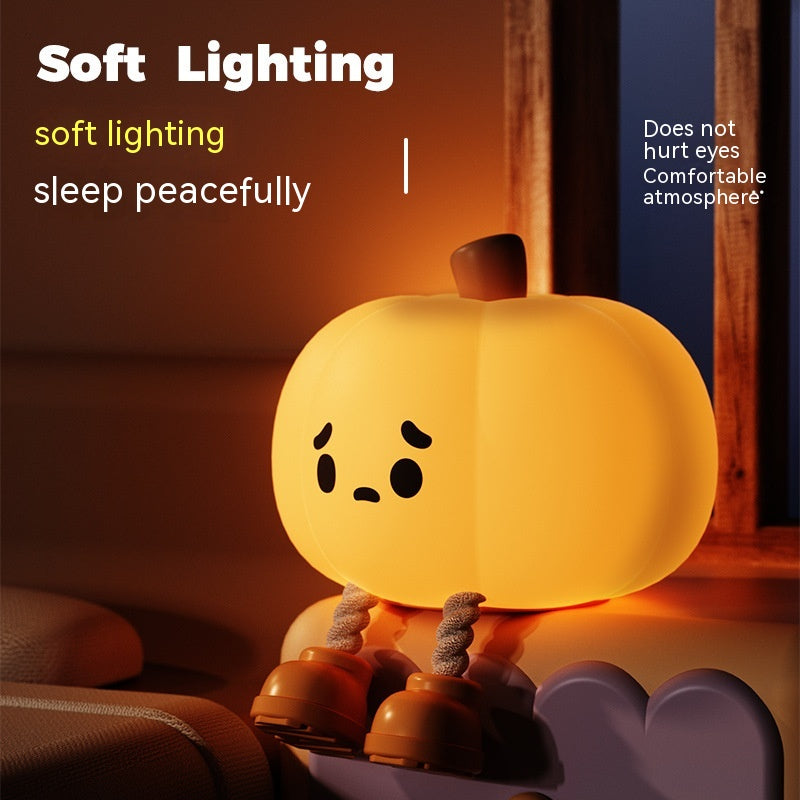 Cute Pumpkin Night Light Silicone LED
