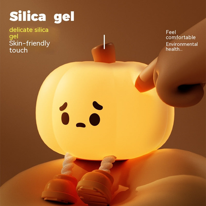 Cute Pumpkin Night Light Silicone LED