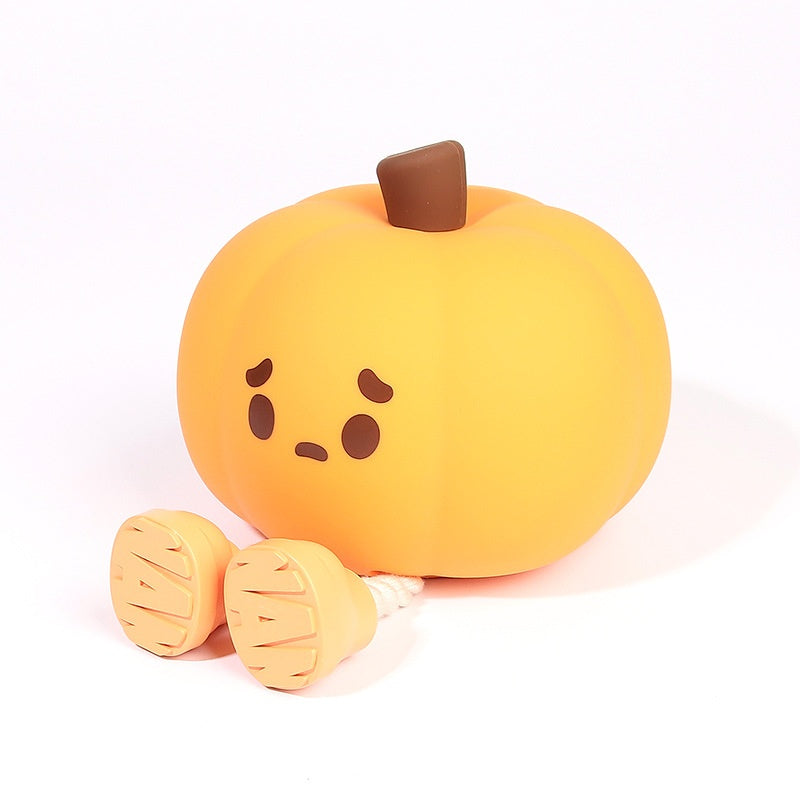 Cute Pumpkin Night Light Silicone LED