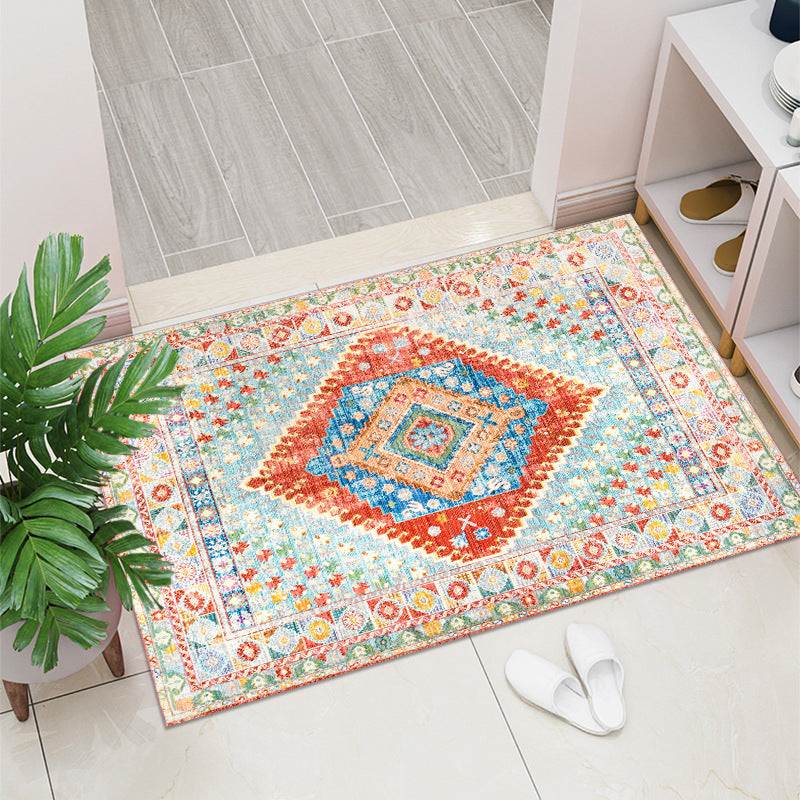 Retro Entry Door Non-slip Mat Rectangular Door Mat
