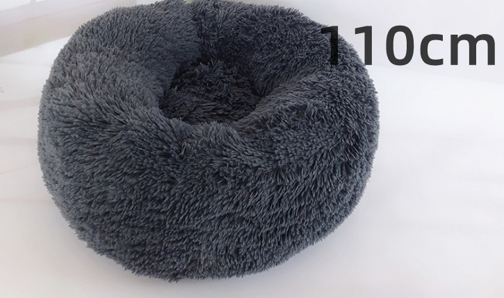 Cotton Pet Bed Winter Warm Sleeping Bed For Dogs Kennel Dog Round Cat Long Plush Puppy Cushion Mat Portable Cat Supplies