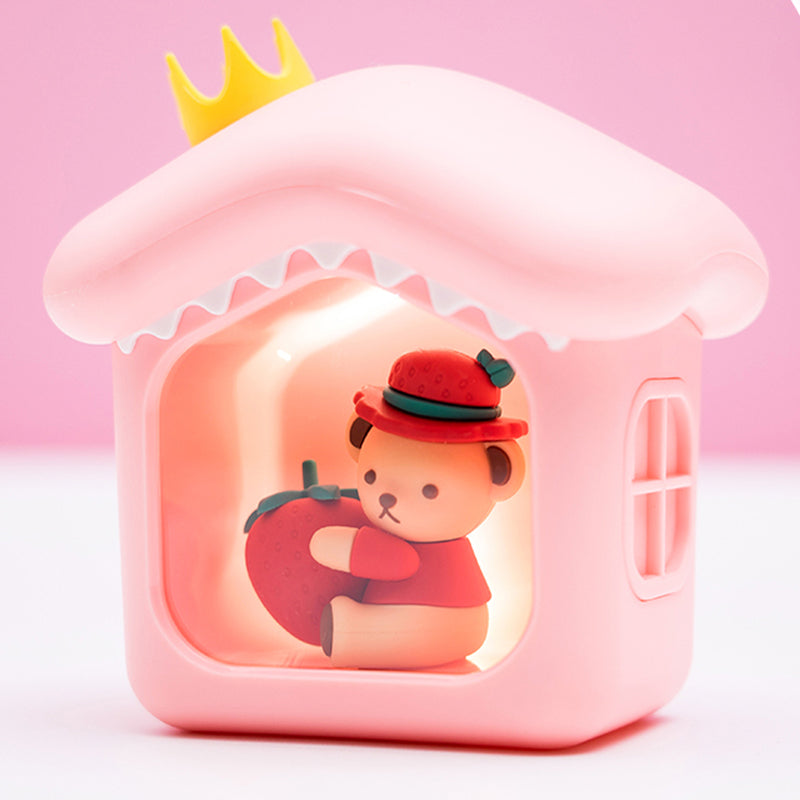 Tiny Bear in House Silicone LED Night Light