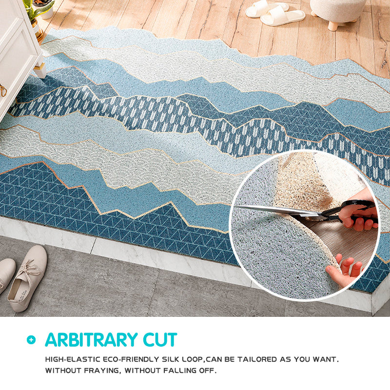 Outdoor Welcome Entry Mat Sea Blue Design