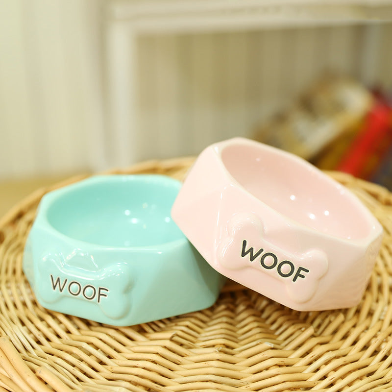 Pet Food Bowl Woof