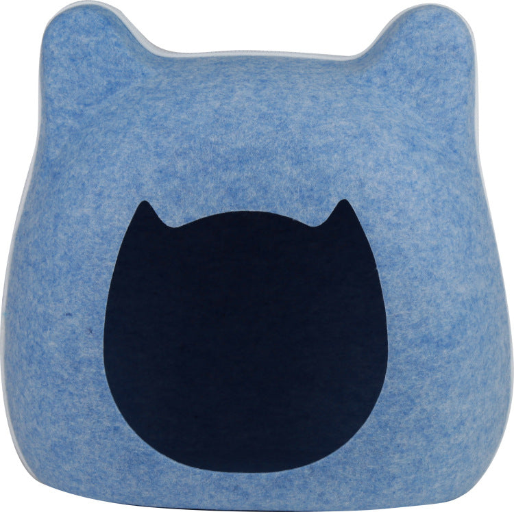 Enclosed Cat Bed Cat Ear Shaped Pod