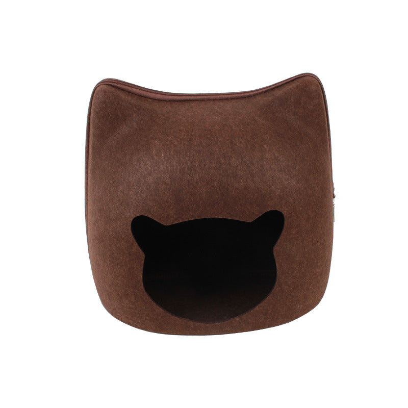 Enclosed Cat Bed Cat Ear Shaped Pod