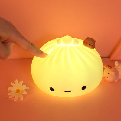 Steamed Buns LED Silicone Night Light Cute Pet Cloud