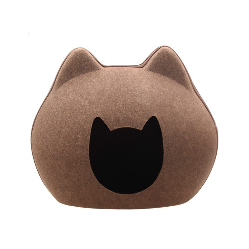 Enclosed Cat Bed Cat Ear Shaped