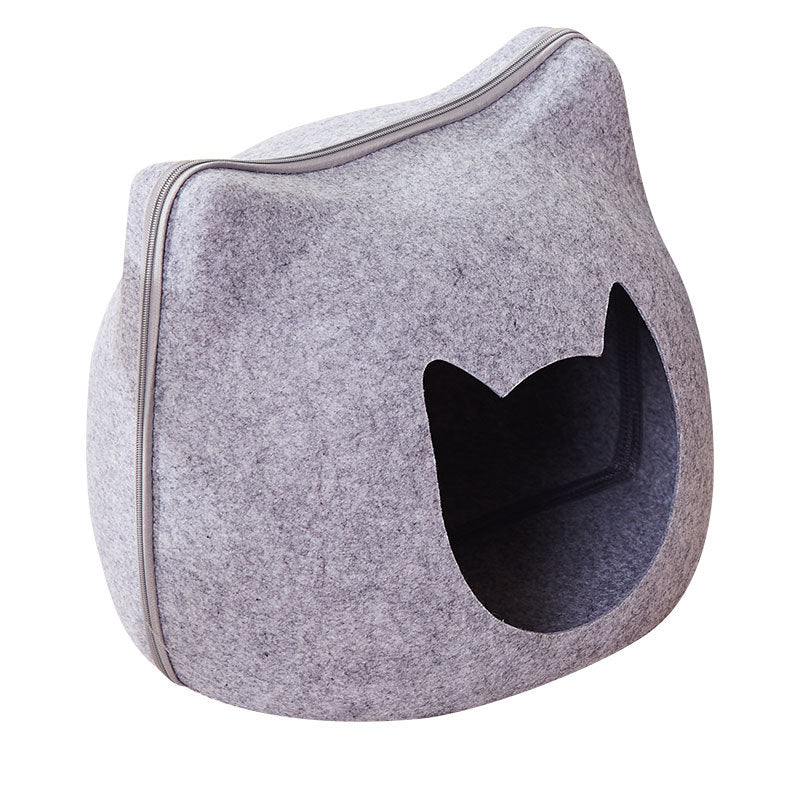 Enclosed Cat Bed Cat Ear Shaped Pod