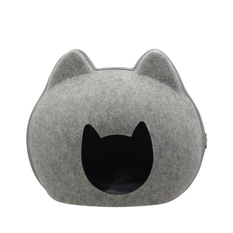 Enclosed Cat Bed Cat Ear Shaped