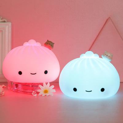 Steamed Buns LED Silicone Night Light Cute Pet Cloud