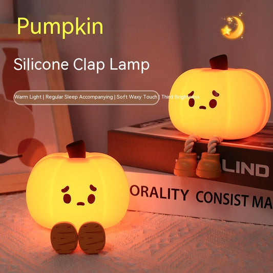 Cute Pumpkin Night Light Silicone LED