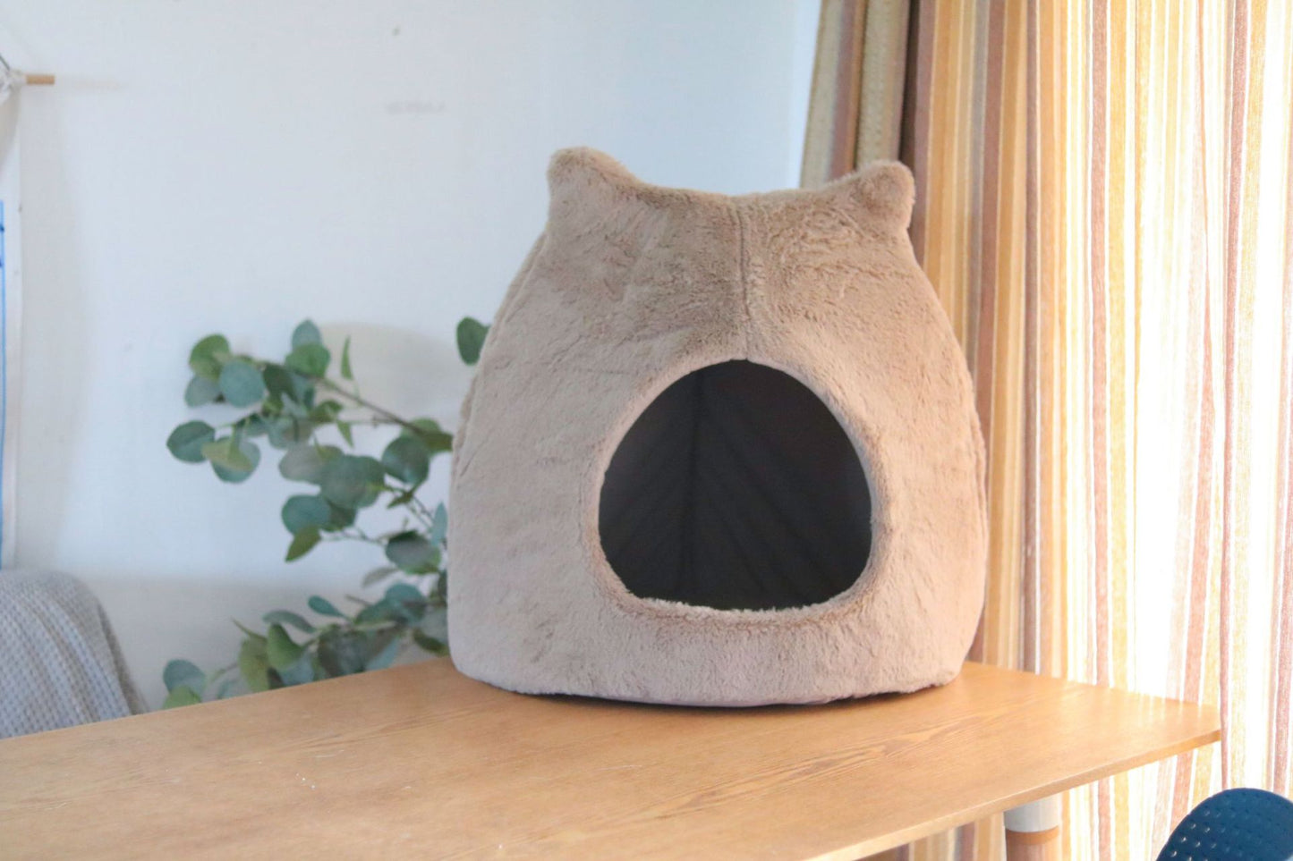 Cat Nest Autumn And Winter Warm Kittens Removable And Washable Cat Bed Semi-closed Cat Ears Cat Nest Four Seasons Universal